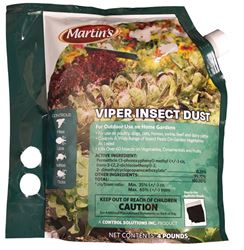 Martins 82104017 Viper Insecticide Dust, Fine Powder, Home and Garden, 4 lb 
