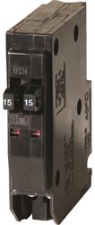 Square D QO QO1515CP Circuit Breaker, Mini, Tandem, 15 A, 1 -Pole, 120/240 V, Fixed Trip, Plug Mounting 