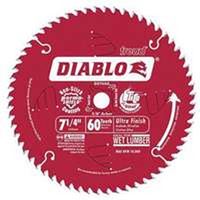 Diablo D0760A Circular Saw Blade, 7-1/4 in Dia x 0.04 in T, 60 Teeth, 5/8 in Arbor 
