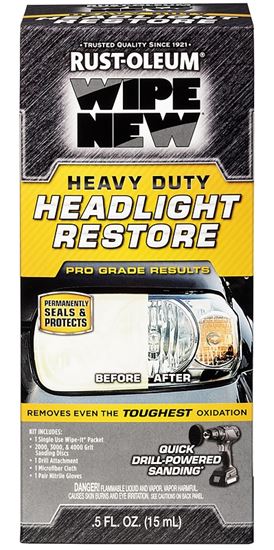 Rust-Oleum 327489 Wipe New Headlight Restore, Heavy-Duty