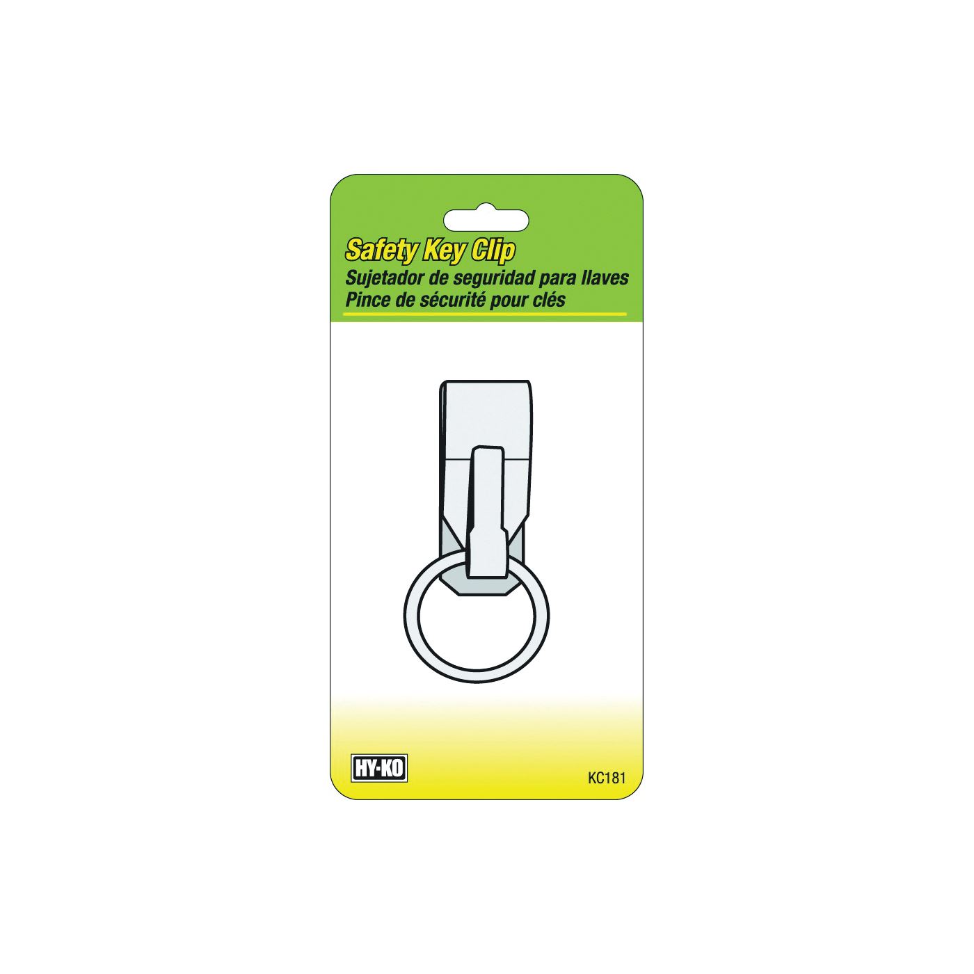 NEW HY-KO KC181 METAL SAFETY KEY CLIP CLIP ON KEY RING WITH SPLIT RING 