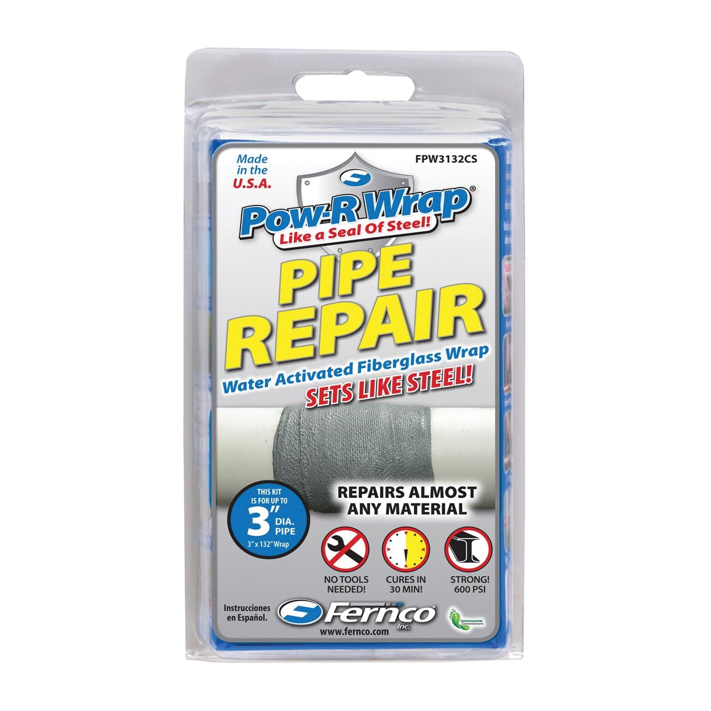 Fernco FPW3132CS Pow-R Wrap Pipe Repair Kit 3" x 132" 