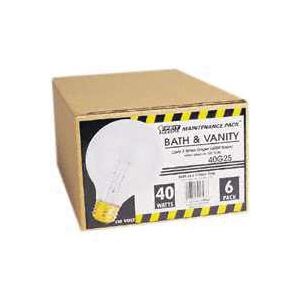2 Pack White Feit Electric 40G25/W/MP-130 40-Watt G25 Bath and Vanity Globe