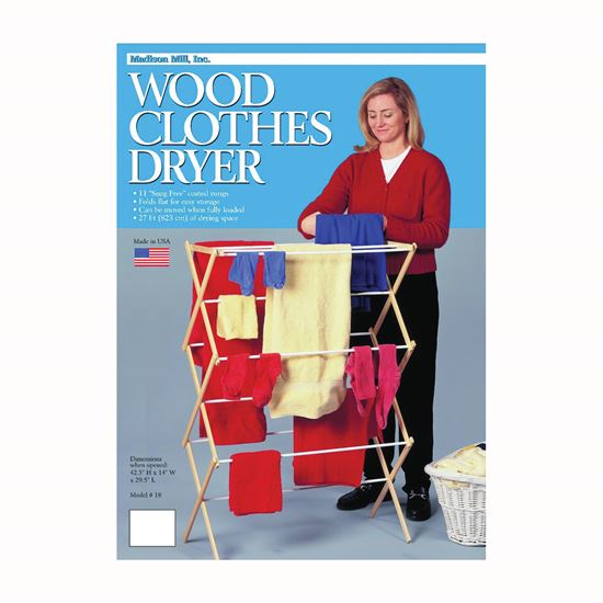 Scotty Wood Clothes Dryer with Coated Rungs, 42.5 x 29.5 x 14