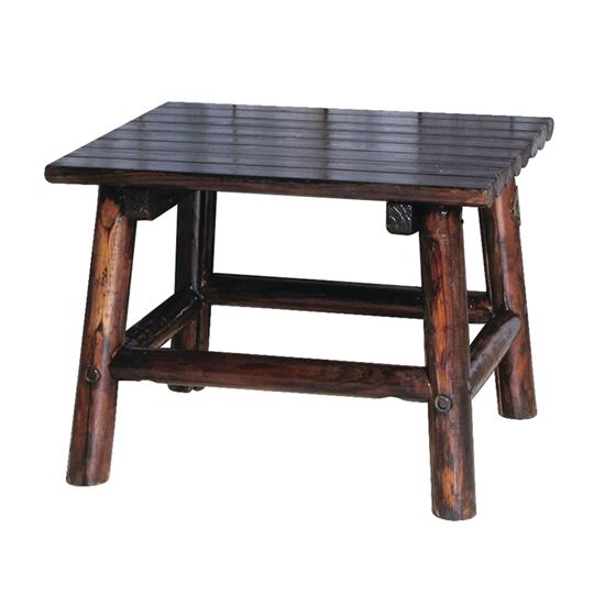 United General Supply Tx 93723 Char Log End Table 24 Vorg9150707 - Char Log Patio Furniture