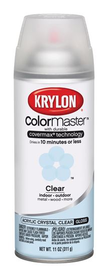 Krylon ColorMaster Crystal Clear Gloss Acrylic Paint + Primer Spray 11 oz.  #VSHE17096, 1301