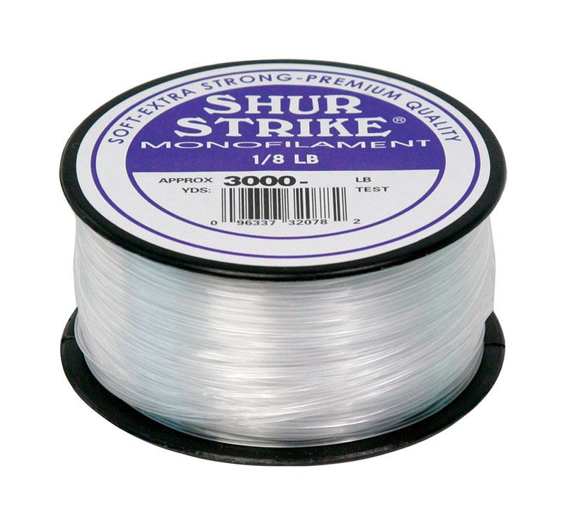 Shur Strike 3000-8 Monofilament Fishing Line Clear 700 Yd 8 LB Weight Capacit for sale online 