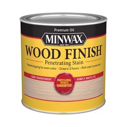 Minwax Wood Finish Semi-Transparent Simply White Oil-Based Penetrating Wood Finish 0.5 pt 