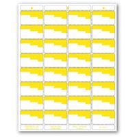 Centurion UN OR4P Laser Bin Label, 8-1/2 in L, 11 in W, White/Yellow Background 