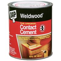 Weldwood 00272 Contact Cement, 1 qt, Bottle, Tan, Liquid 