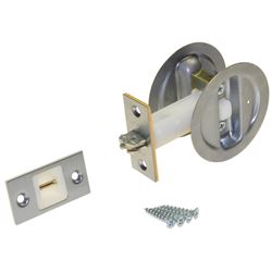 Johnson Hardware Satin Nickel Silver Steel Pocket Door Privacy Lock 152115P1 