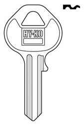 Hy-Ko  Automotive  Key Blank  EZ# M18  Single sided Nickel-Plated Glass  For Master Lock  10 pk 