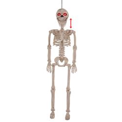 Seasons 36 in. Prelit Animated Human Skeleton Hanging Decor 