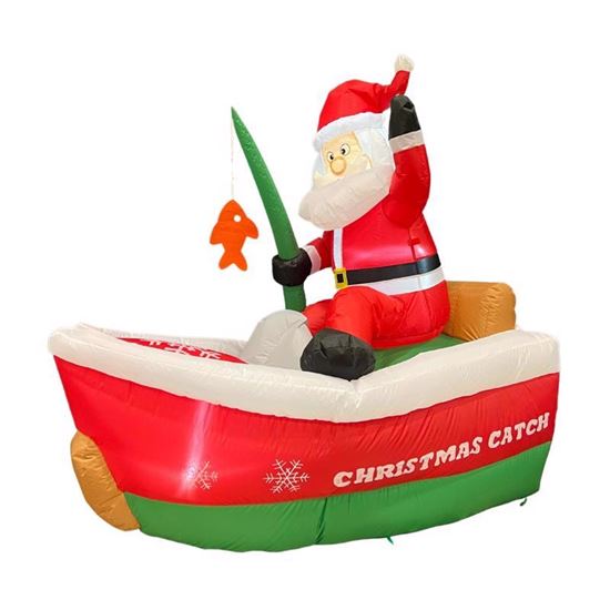 Celebrations 5 ft. Fishing Santa Inflatable - VACE9080652
