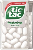 Tic Tac FEU00771 Flavored Mints, Freshmint Flavor, 1 oz, Pack of 12 