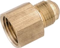 Anderson Metals 754046-0806 Pipe Connector, 1/2 x 3/8 in, FPT x Flare, Brass, 750 psi Pressure, Pack of 5 