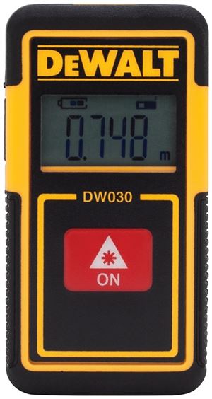 DeWALT DW030PL Pocket Laser Distance Measurer, Lithium-Ion Battery, LCD Display