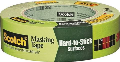 Scotch 2060-1-1/2 Masking Painters Tape, 60.1 yd L, 1.41 in W, Paper Backing, Green 