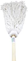 Chickasaw 00507 Wet Mop with Hanger, 20 oz Headband, 54 in L, Cotton Mop Head, White Mop Head, Metal Handle 