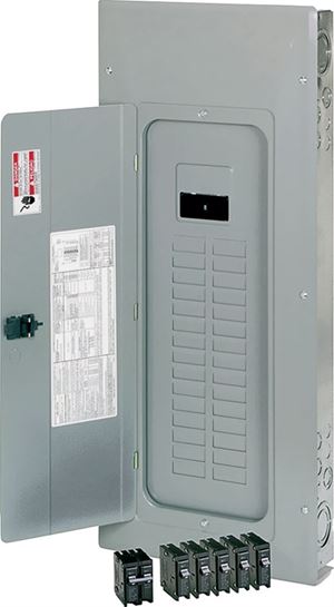 Eaton BRP30B200V25 Load Center, 1-Pole, 200 A, 30-Space, 60-Circuit, Main Breaker, Plug-On Neutral, Type BR