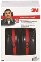 3M Pro Series 7100107419 Ear Muffs, 30 dB NRR, Black/Red 