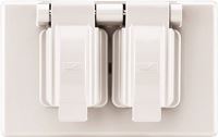 Eaton Wiring Devices S1962W-SP Cover, 2-63/64 in L, 4-37/64 in W, Rectangular, Thermoplastic, White 