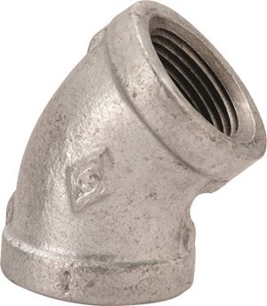 Worldwide Sourcing PPG120-10 Pipe Elbow, 3/8 in, Threaded, 45 deg Angle, 150 psi Pressure