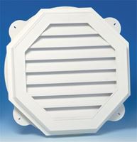 Duraflo 626060-00 Gable Vent, 17 in L x 17 in W Rough Opening, Polypropylene, White 