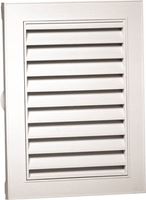 Duraflo 626080-00 Gable Vent, 18-1/4 in L x 12-1/2 in W Rough Opening, Polypropylene, White 