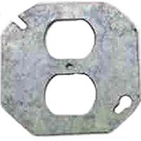 Raco 731 Electrical Box Cover, 0.063 in L, 3.63 in W, Octagonal, 1-Gang, Steel, Galvanized 