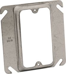 Raco 8772 Electrical Box Cover, 1/2 in L, 4 in W, Square, 1-Gang, Steel, Gray, Galvanized 