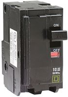 Square D QO QO220CP Circuit Breaker, Mini, 20 A, 2 -Pole, 120/240 VAC, 48 VDC, Plug Mounting, Black 