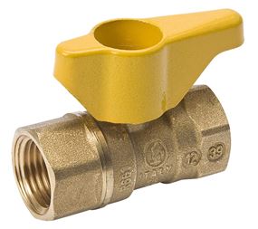 B & K 110-225 Gas Ball Valve, 1 in Connection, FPT, 200 psi Pressure, Brass Body