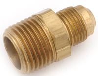 Anderson Metals 754048-1012 Pipe Connector, 3/4 x 5/8 in, MPT x Flare, Brass, 650 psi Pressure, Pack of 5 