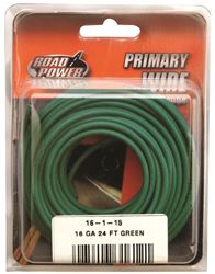 Road Power 56422033/16-1-15 Electrical Wire, 16 AWG Wire, 25/60 V, Copper Conductor, Green Sheath, 24 ft L 