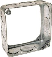 Raco 8203 Extension Ring, 1-1/2 in L, 4 in W, 1-Gang, 12-Knockout, Steel, Galvanized 
