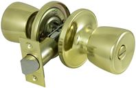ProSource Privacy Lockset, Tubular, Tulip Design, Brass 
