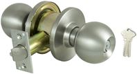 ProSource Entry Knob Lockset, 2-3/4 in, Stainless Steel 