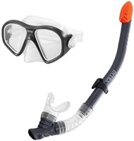 INTEX 55948 Swim Mask Set, Polycarbonate Lens, Thermoplastic Rubber Frame 