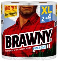 Brawny Pick-A-Size 44192 Paper Towel, 11 in W, 2-Ply 12 Pack 