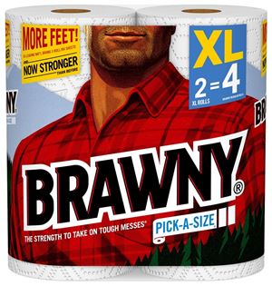 Brawny Pick-A-Size 44375 Paper Towel, 5-1/2 in L, 11 in W, 2-Ply, 2/PK, Pack of 12