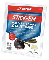 J.T. EATON Stick-Em 100N-6 City Rat and Snake Glue Trap, Plastic 