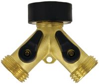 Gilmour 813004-1001 Two-Way Connector, MGHT, Brass, Bronze 