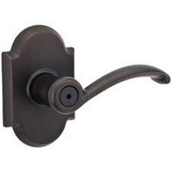 Kwikset 97300-902 Privacy Door Lock, Lever Handle, Venetian Bronze, 2-3/8 to 2-3/4 in Backset, Reversible Hand 