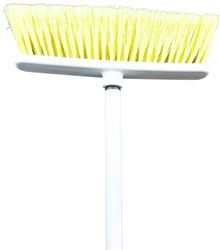 Chickasaw #21 Household Broom, 10 in Sweep Face, Fiber Bristle, Yellow Bristle, Metal Handle 