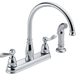Delta Windemere Kitchen Faucet, 8 in Center, Lever Handle 