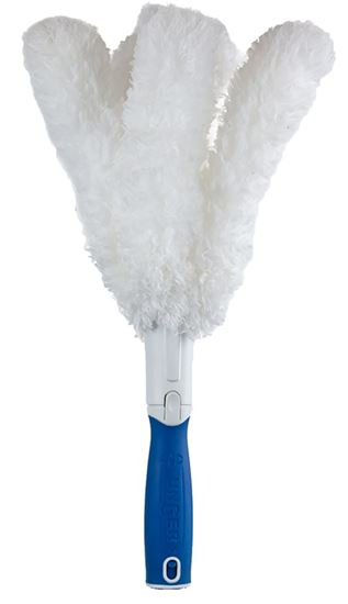 Unger 989400 Feather Duster, 2 in Head, Microfiber Head, 6 in L Handle, White