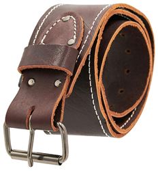 Bucket Boss 55325 Tool Belt, 30 to 42 in Waist, 3 in L, Leather, Brown