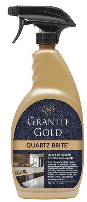 Granite Gold GG0069 Quartz Brite Cleaner, 24 oz, Liquid, Lemon Citrus, Clear/Slightly Hazy 6 Pack