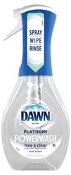 DAWN Platinum 65732 Dish Soap Spray, 16 oz, Liquid, Free and Clear Scent, Clear